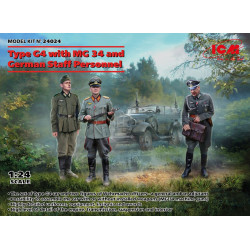Icm 24024 1/24 Type G4 With Mg 34 And German Staff Personnel Plastic Model Kit