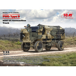 Icm 35656 1/35 Fwd Type B Wwi Us Ammunition Truck Scale Model Kit