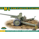 Ace 72562 1/72 Us M1 57mm At Gun On M2 Carriage Plastic Model Kit