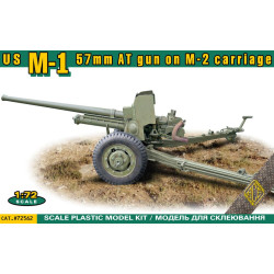 Ace 72562 1/72 Us M1 57mm At Gun On M2 Carriage Plastic Model Kit