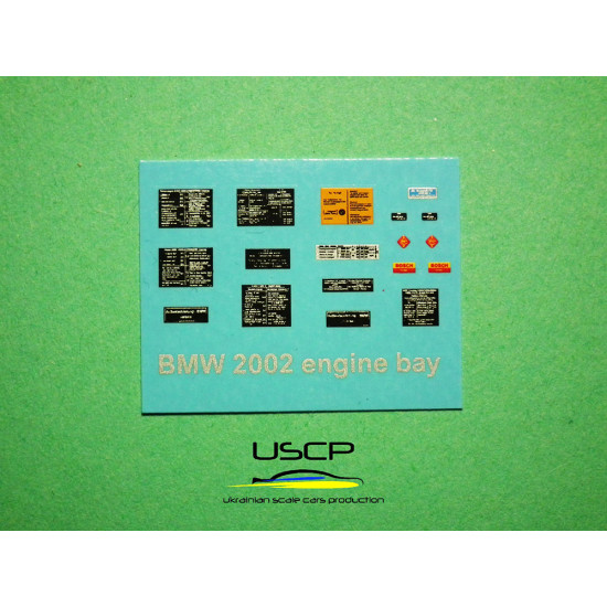 Uscp 24t024 1/24 Bmw 2002tii Engine Bay Super Detail Set Resin Kit