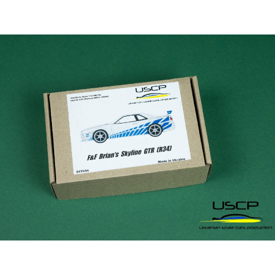 Uscp 24t034 1/24 F/F Brians Skyline Gtr R34 Resin Kit Read Description