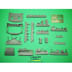 Uscp 24t035 1/24 Cosworth Yb Engine And Escort Rs Engine Bay Super Detail Set