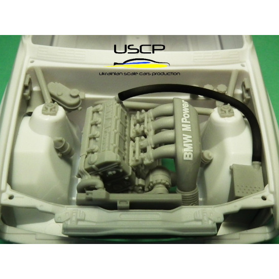 Uscp 24t040 1/24 Bmw M3 E30 Racing Engine Bay Super Detail Set Resin Kit Upgrade