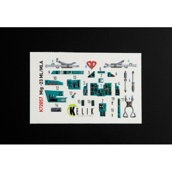 Kelik K72057 1/72 Mig23 Ml Mla Interior 3d Decals For Clearprop Kit