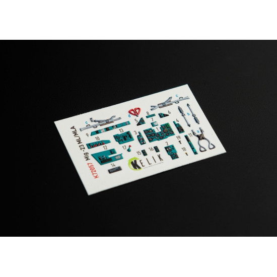 Kelik K72057 1/72 Mig23 Ml Mla Interior 3d Decals For Clearprop Kit