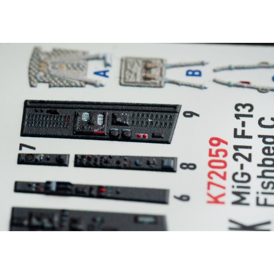 Kelik K72059 1/72 Mig21 F13 Interior 3d Decals For Revell Kit