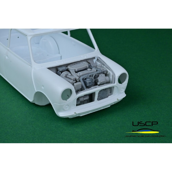 Uscp 24t059 1/24 Mini Cooper Mpi Engine Bay Super Detail Set Resin Kit