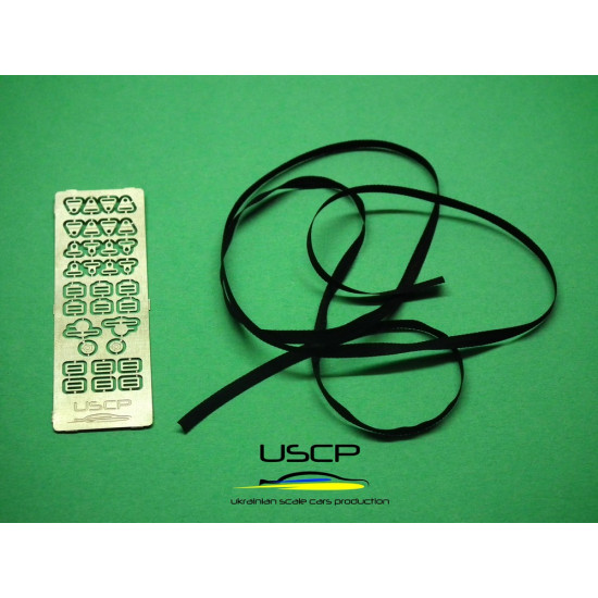 Uscp 24a015 1/24 Racing Seatbelts Pe Set Black Upgrade Accessories Kit