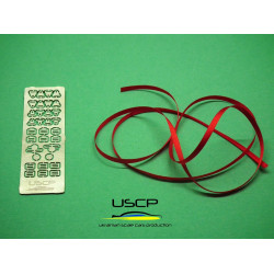 Uscp 24a016 1/24 Racing Seatbelts Pe Set Red Upgrade Accessories Kit