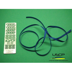Uscp 24a017 1/24 Racing Seatbelts Pe Set Blue Upgrade Accessories Kit
