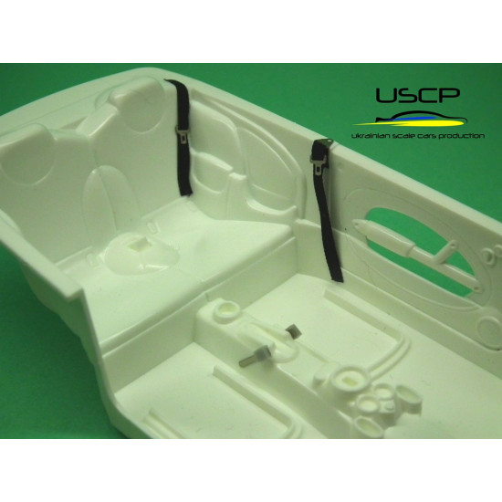 Uscp 24a019 1/24 Road Car Seatbelts Pe Set Black Upgrade Accessories Kit