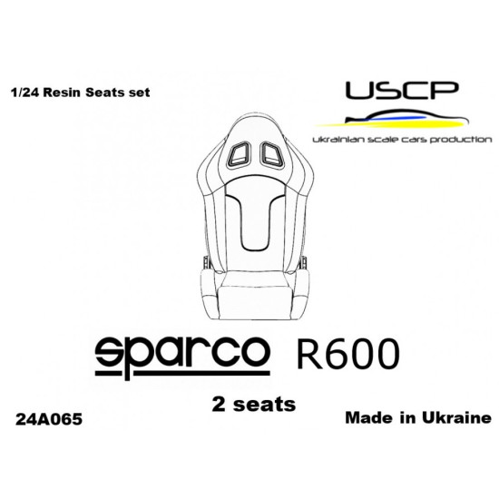 Uscp 24a065 1/24 Sparco R600 Sportseats Resin Kit Upgrade Accessories