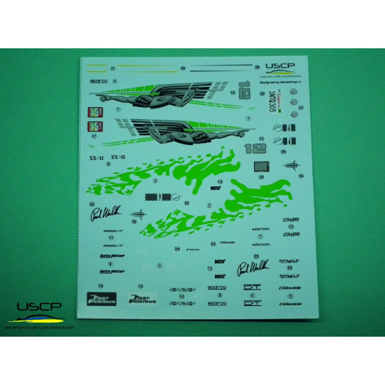 Uscp 24a059 1/24 Decal For Toyota Supra F/F