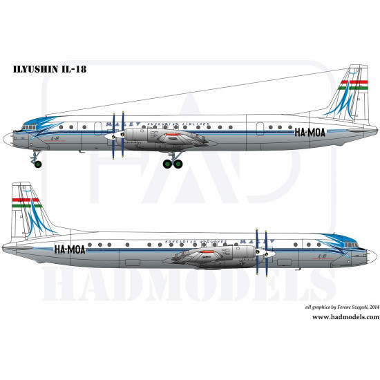 Had Models 144053 1/144 Decal For Il-18 Retro 60s Years Malev