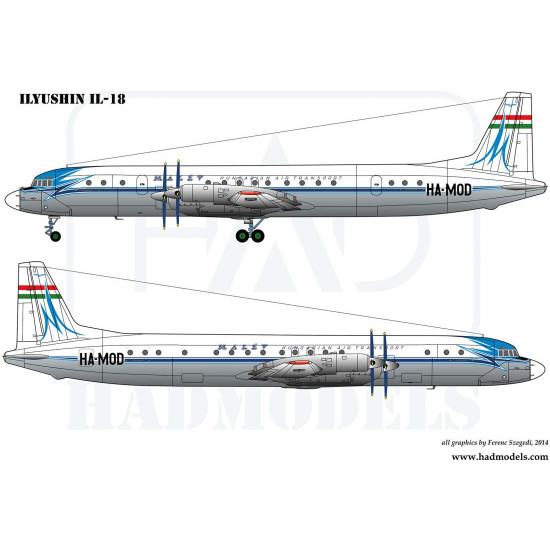 Had Models 144053 1/144 Decal For Il-18 Retro 60s Years Malev