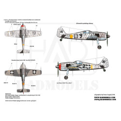 Had Models 72083 1/72 Decal For Fw-190 F-8 Red 2 9 W-517 W505 Decal Sheet / Matrica