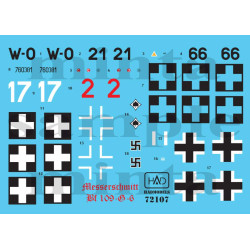 Had Models 72107 1/72 Decal For Bf 109 G-6 Accessories For Aircraft