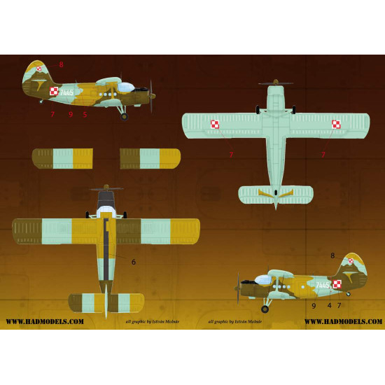 Had Models 72126 1/72 Decal For An-2 Military Accessories For Airplane