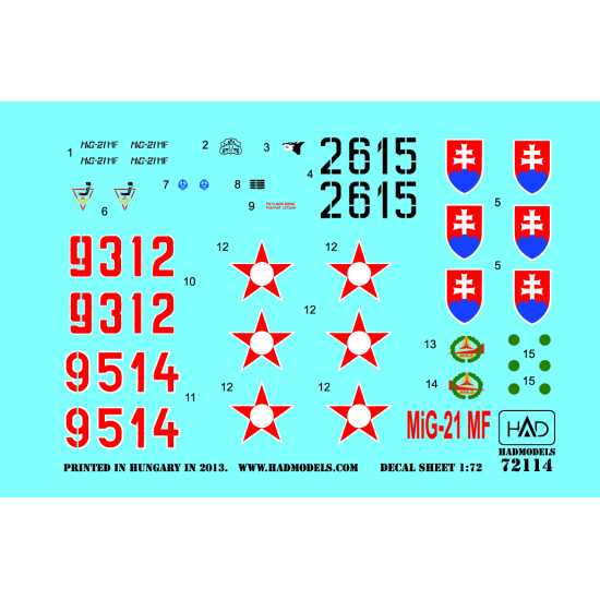 Had Models 72128 1/72 Decal For An -2 Old Malev Accessories Kit