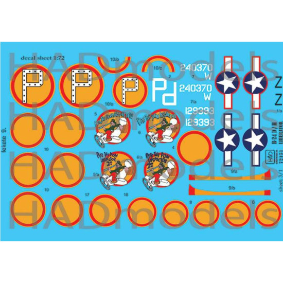 Had Models 72151 1/72 Decal For B-24d /H Pete The Pom Inspector 3