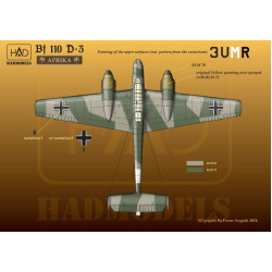 Had Models 72152 1/72 Decal For Messerschmitt Bf 110 D-3 Afrika Part 1