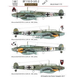 Had Models 72153 1/72 Decal For Bf 110 D-3 Part 2 Accessories Kit