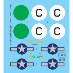 Had Models 72155 1/72 Decal For B-24d Green Dragon Usaf Accessories Kit