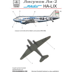 Had Models 72167 1/72 Decal For Li-2 Ha-lix Malev Accessories Kit