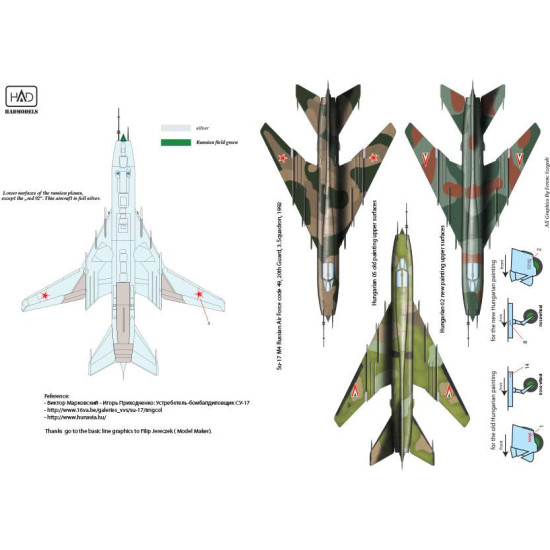 Had Models 72172 1/72 Decal For Su-17 / 22 M3/M4 Accessories Kit