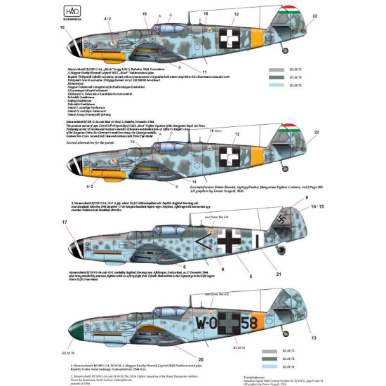 Had Models 72174 1/72 Decal For Messerschmitt Bf 109 G-14 Accessories Kit