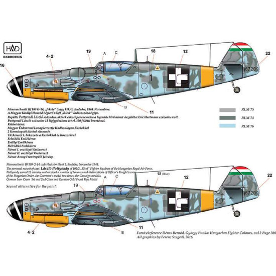 Had Models 72174 1/72 Decal For Messerschmitt Bf 109 G-14 Accessories Kit