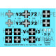 Had Models 72177 1/72 Decal For Messerschmitt Bf 109 G-14 / G-6 Trop Hun V3 72 W-1 13