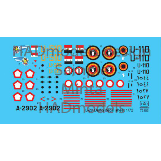 Had Models 72183 1/72 Decal For L-29 Accessories For Aircraft