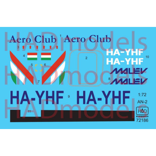 Had Models 72186 1/72 Decal For An -2 Malev Accessories For Aircraft