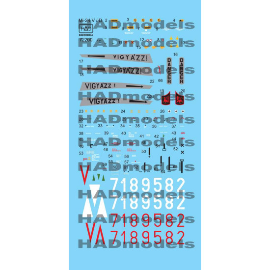 Had Models 72200 1/72 Decal For Mi-24 V / D Eagle Killers With Nato Stencils
