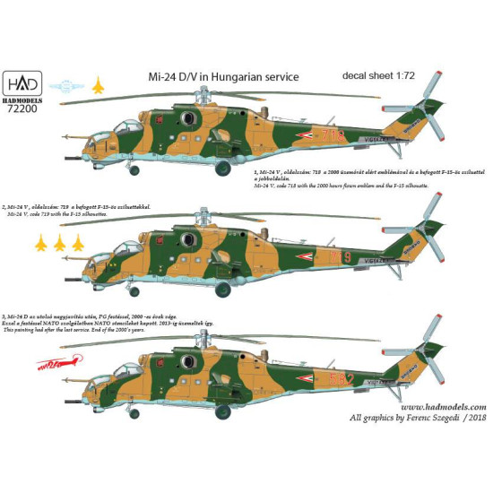 Had Models 72200 1/72 Decal For Mi-24 V / D Eagle Killers With Nato Stencils