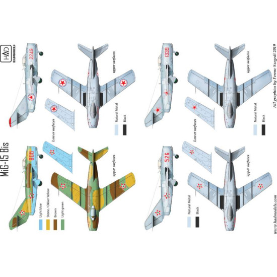 Had Models 72207 1/72 Decal For Mig-15 Bis North Corea Soviet Hungarian