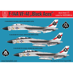 Had Models 72217 1/72 Decal For F-14a Black Aces Uss Nimitz Accessories Kit