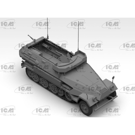 Icm 35105 1/35 Beobachtungspanzerwagen Sd.kfz.251 18 Ausf.a Wwii German Observation Vehicle With Crew