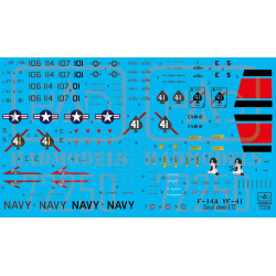 Had Models 72250 1/72 Decal For F-14a Black Aces The Final Countdown