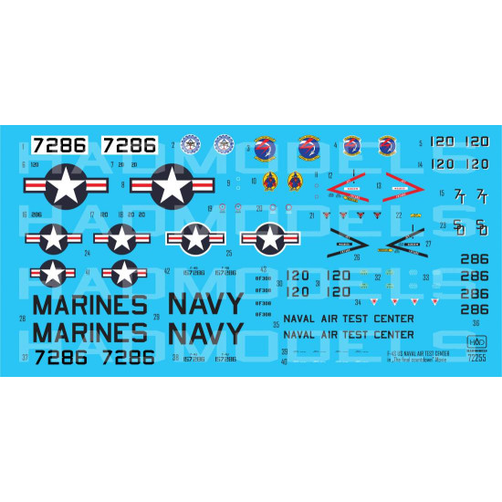 Had Models 72255 1/72 Decal For F-4j Us Naval Air Test Center The Final Copuntdown