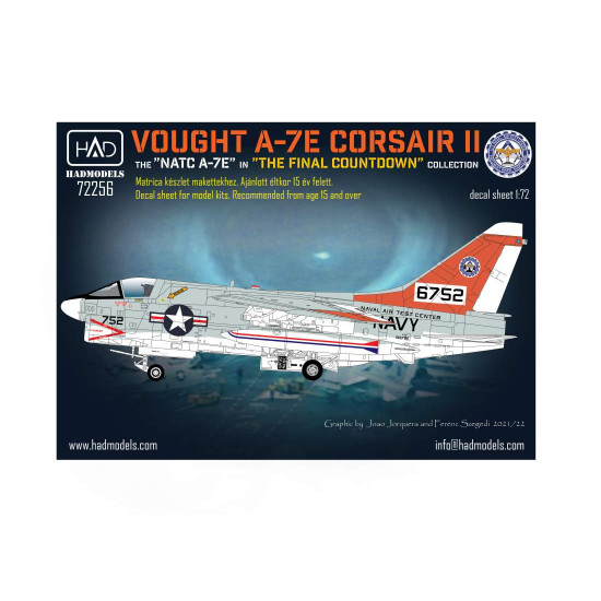 Had Models 72256 1/72 Decal A-7e Us Naval Air Test Center The Final Copuntdown