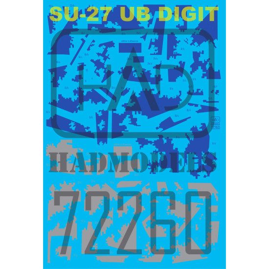 Had Models 72260 1/72 Decal For Su-27 Ub Ukrainian Digital Camouflage