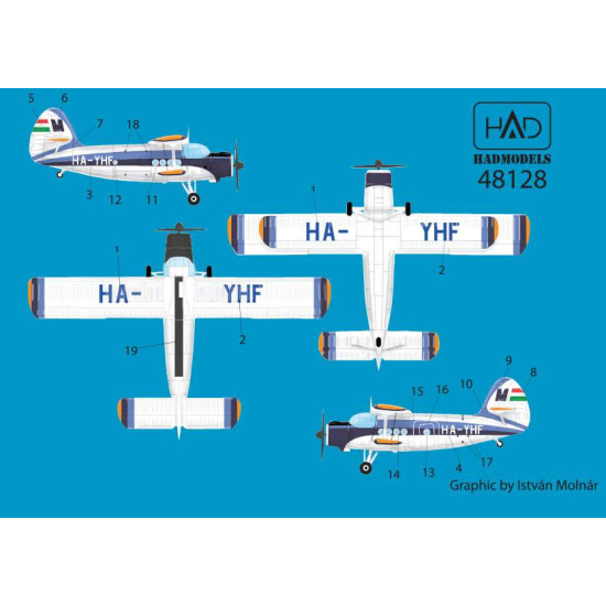 Had Models 48128 1/48 Decal For An-2 Malev Old Ha-yhf Accessories For Aircraft