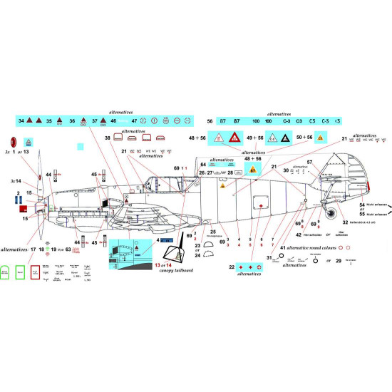 Had Models 48153 1/48 Decal For Bf 109 E Full Stencil Matrica Accessories Kit