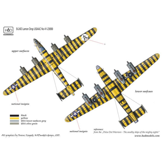 Had Models 48160 1/48 Decal For B-24d Lemon Drop Usaac Accessories Kit