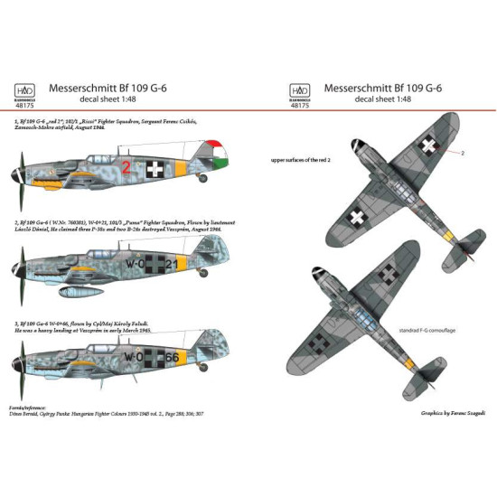 Had Models 48175 1/48 Decal For Messerschmitt Bf 109 G-6 Accessories Kit