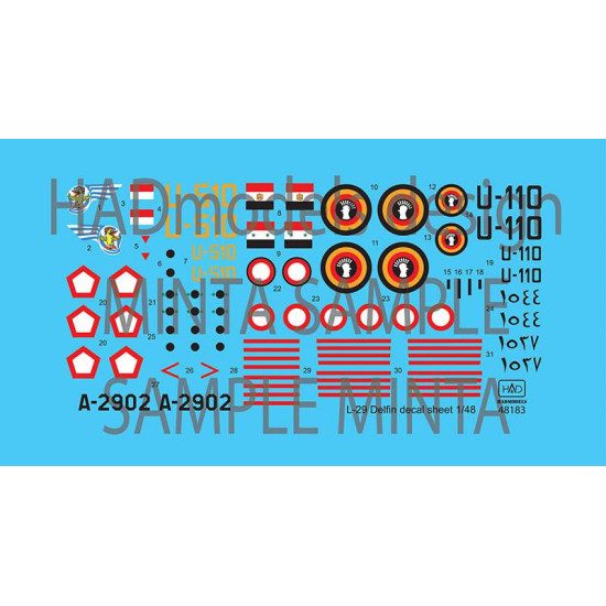 Had Models 48183 1/48 Decal For L-29 Delfiin Accessoreis For Aircraft