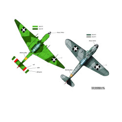 Had Models 48187 1/48 Decal For Fw 190 F-8 Bf 109 G-6 Ju-87 D-5 V8 31 B6 31 Evi W 526